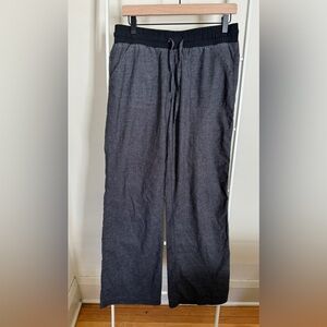 PRANA Casual Wide-Leg Pants - Gray SMALL